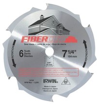 New Irwin 15702ZR Classic 7 1/4" 6 Tpi Fiber Cement Carbide Circular Saw Blade - $36.99