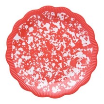 The Pioneer Woman Country Splatter Coral Appetizer Plate Red Set of 4 Melamine - $26.19