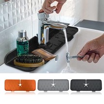 new SINK FAUCET MAT Kitchen Protector Splash Guard Silicone Drying Tray ... - $10.90