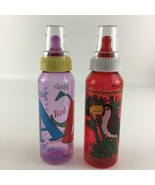 Gerber Baby Bottle Set Tropical ABC Colors Toucan Bird Spanish Vintage 1992 - $34.60