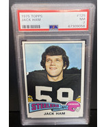 1975 Topps Jack Ham #125 Pittsburgh Steelers PSA graded near mint 7 - £18.28 GBP
