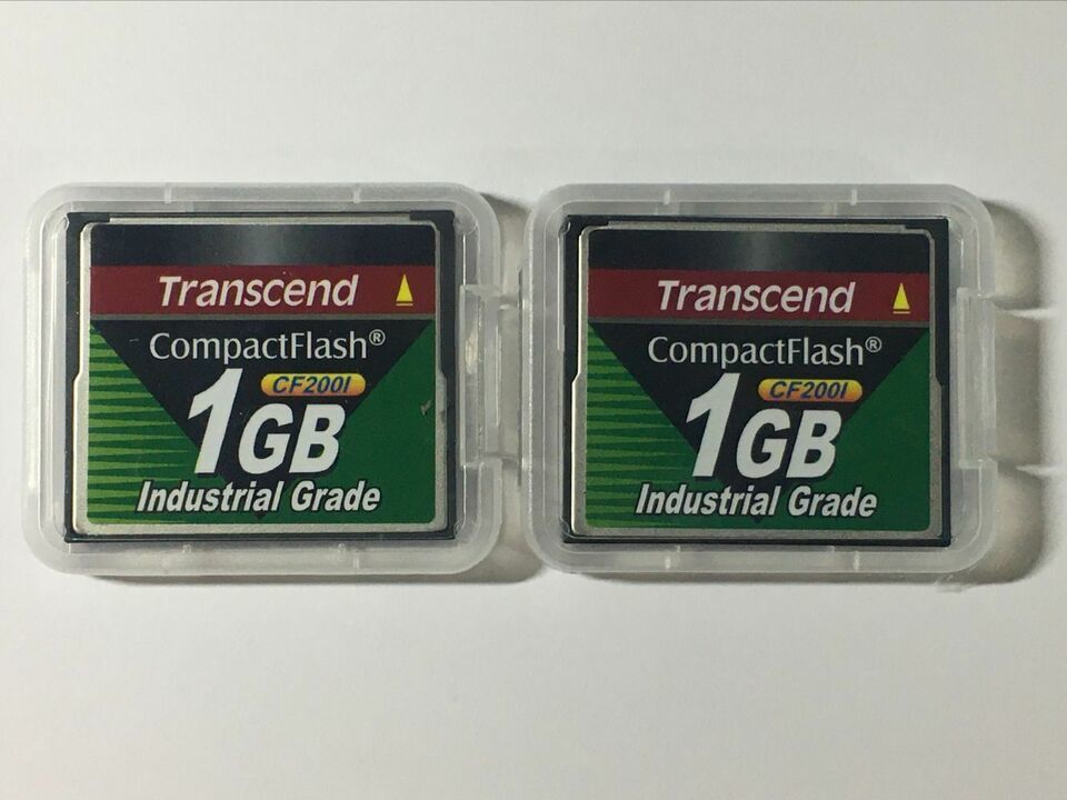 2 pcs New Original Transcend CompactFlash CF200I 1GB Industrial Grade CF Card - $37.61