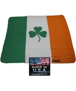 USA MADE IRELAND POLAR FLEECE BLANKET Irish Flag Shamrock Clover Stadium... - £23.90 GBP