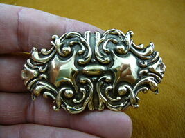 CB-Other-4 Ornate scrolled repro brass Barrettes French barrette - $18.99