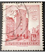 1958 Austria Housing Rabenhof Vienna-Erdberg 1.50öS Postmark Stamp - $10.00