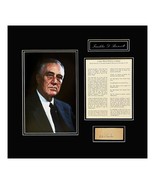 Franklin D Roosevelt Signature Cut Museum Matted and Framed Ready to Dis... - £859.20 GBP