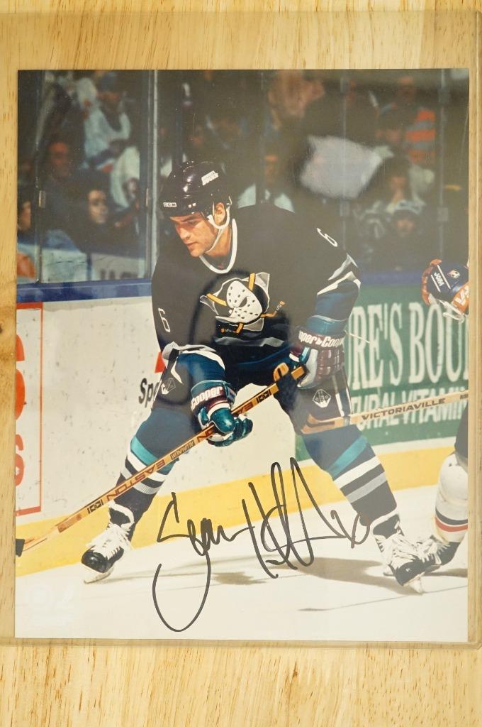 Autographed Photo 8x10 NHL Hockey Sean Hill Anaheim Ducks Inaugural Season - $19.79