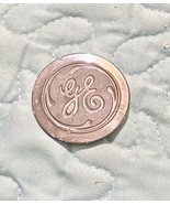 Vintage General Electric GE LOGO Emblem 1pcs Dark Gray Plastic 1.5 Inch - $13.72 CAD