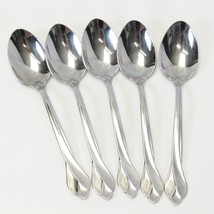 Oneida Tribeca Teaspoons 6&quot; Glossy Stainless  Lot of 5 - £32.54 GBP