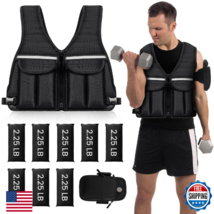 Prodigen Adjustable Weighted Vest 0-18 lb for Women Men 8 Removable Sand... - $51.85