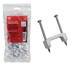 Cable Staple 1/2&#39;&#39; x 3/8&#39;&#39; w/ Zinc Plated Nail 100-PK - Gardner Bender P... - $9.89