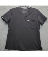 FIGS Scrub Womens Large Black Technical Collection V-Neck Side Slit Ches... - €20,87 EUR