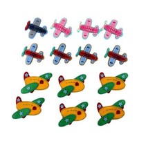 Handmade Felt Airplane Patches Lot of 14 Pink Blue Yellow - $11.60