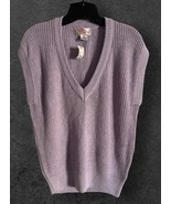 NWT Vintage 90s Radishes &amp; Roses Knit Sweater Vest Women’s Medium Pastel... - $439.19 MXN
