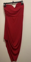 Cristina Women’s Red Strapless Cocktail Dress M Medium Bust 36” Total Le... - $9.49