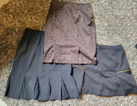 Michael Kors Elie Tahari skirt lot 6 black leopard - £45.14 GBP