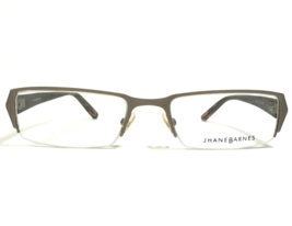 Jhane Barnes Eyeglasses Frames Slant GM Brown Gray Rectangular 51-18-138 - £43.67 GBP