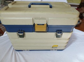 Vtg Four Tier Plano Tackle Box Model 758 With Contents - £58.63 GBP