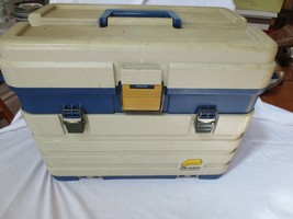 VTG FOUR TIER PLANO TACKLE BOX MODEL 758 WITH CONTENTS - £59.25 GBP