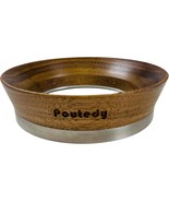 poutedy 58mm Espresso Dosing Funnel, Walnut &amp; Stainless Steel Magnetic D... - $368.72 MXN