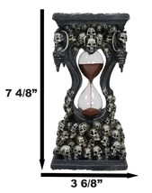 Gothic Graveyard Morphing Cranium Skulls Invertible Pillar Sand Timer Figurine - £29.82 GBP