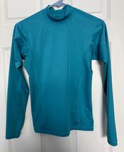 Patagonia Long Sleeve Shirt Teal Green Blue Mock Neck Vintage 71864 Wome... - €12,58 EUR