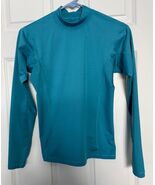 Patagonia Long Sleeve Shirt Teal Green Blue Mock Neck Vintage 71864 Wome... - $14.69