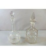 Lot of Vintage Antique Pressed Glass Liquor/ Wine Decanters - €42,98 EUR