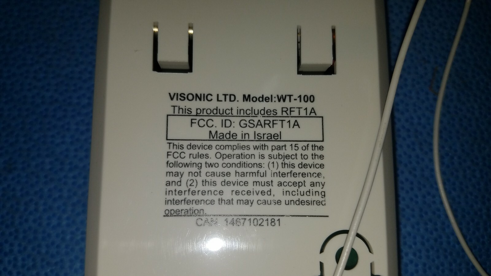 Visonic WT-100 Wireless Transmitter Item image 3
