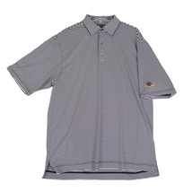 Footjoy FJ Men&#39;s XL Navy White Striped Polo Golf Shirt Short Sleeve Mid ... - $24.19