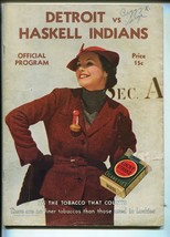 Detroit vs Haskell Indians-Football Game Program-NCAA 10/4/1935-history-VG - £156.50 GBP