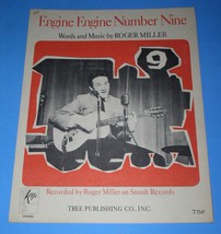 Roger Miller Sheet Music Engine Engine Number Nine Vintage 1965 Tree Publishing - £11.98 GBP