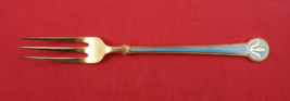 David Andersen Norwegian Sterling Cocktail Fork Vermeil w/ light blue 5 ... - $58.41