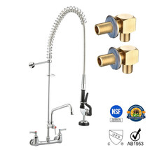 Wall Mount Commercial Faucet W/ Installation Kit Pre-Rinse 44&quot; Height - £292.94 GBP