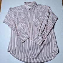 VTG USA Western Pearl Snap Stripe Shirt Mens XL Single Stitch Flying R R... - £10.11 GBP