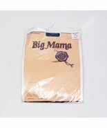 Vintage Big Mama Pantyhose~NAVY BLUE~Sz. Large~100% Nylon~Sealed - $173.22 MXN