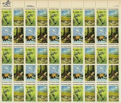 Wildlife Habitat Preservation Full Sheet of Fifty 18 Cent Stamps Scott 1921-24 - $14.95