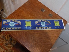 Vintage Blue Moon Coffee Paper Can Label - $44.55