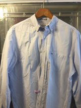 Lacoste Blue Long Sleeve Button Down Dress Shirt Size 42 - £29.23 GBP