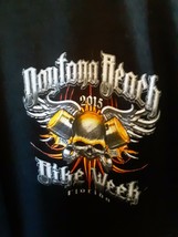 2015 Daytona Beach Bike Week Florida Skull Double Sided T Shirt Size L - $14.84