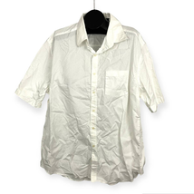 Perry Ellis White Button Down Shirt 3XLT Men&#39;s Casual Short Sleeve - £14.15 GBP