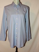 J. Jill Casual Button Down Blouse Top Shirt Size S Sky Blue New NWT Cott... - $34.99