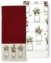 Farmhouse Christmas Love Joy Peace Kitchen Towels, 2-Pack - £15.21 GBP