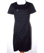 BCBG Paris Womens Dress Size 10 Black Button Down Short Sleeve LBD Career Party - $34.99