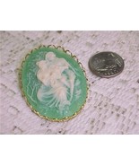 Cameo of Lovers In The Garden Brooch Pin - $7.97