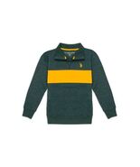 U.S. Polo Assn. Boys 1/4 Zip Fleece Sweatshirt Ponderosa Pine Size S(6-7) - €17,11 EUR
