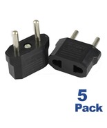 Lot 5 Us Usa To European Euro Eu Travel Charger Adapter Plug Outlet Conv... - £31.37 GBP