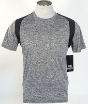 90 Degree By Reflex Charcoal &amp; Black Short Sleeve Athletic Shirt Men&#39;s NWT - £39.50 GBP