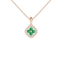 Authenticity Guarantee

ANGARA 0.26 Ct Diamond Framed Emerald Clover Pendant ... - £396.73 GBP