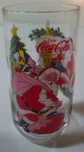 Coca-Cola Coke SANTA CLAUS CHRISTMAS 6&quot; COLLECTOR&#39;S GLASS CUP 16 oz. - $16.34